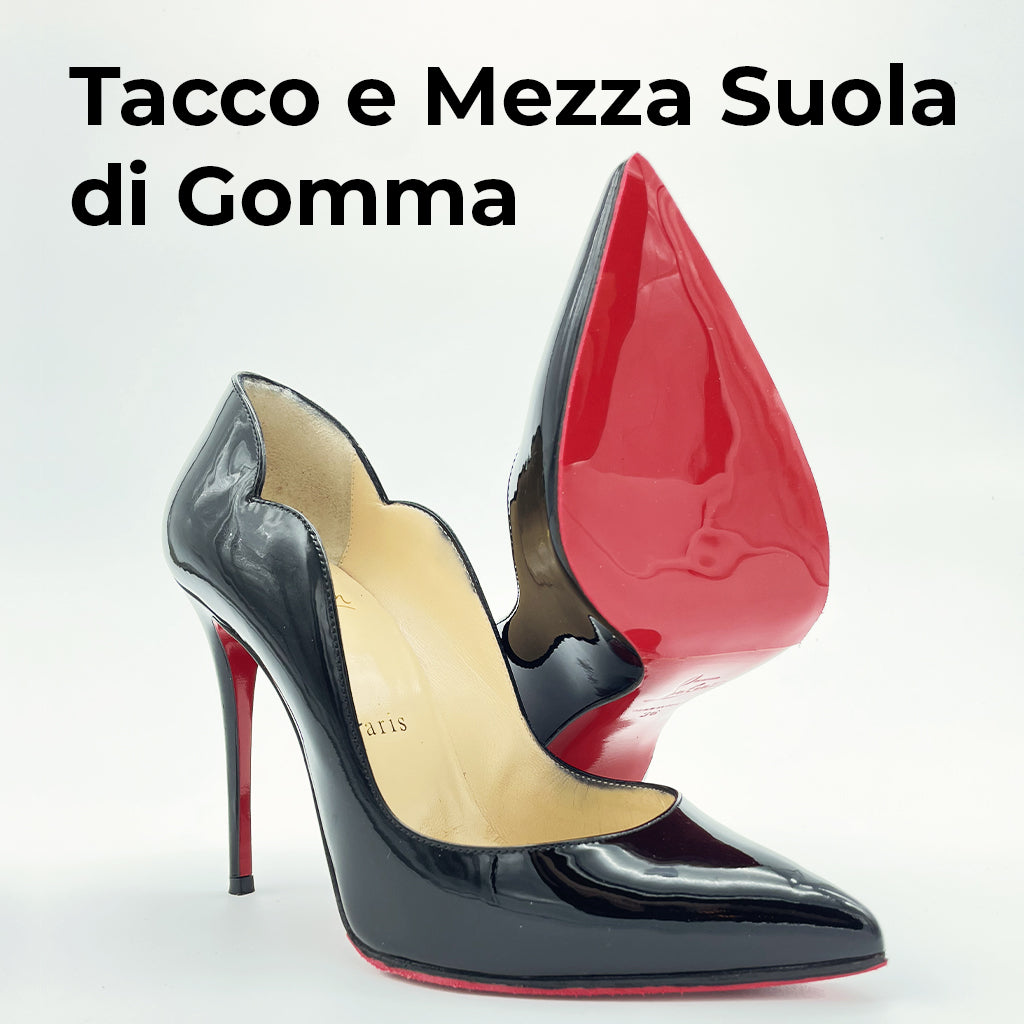 Heel and Half Rubber Sole Decollette