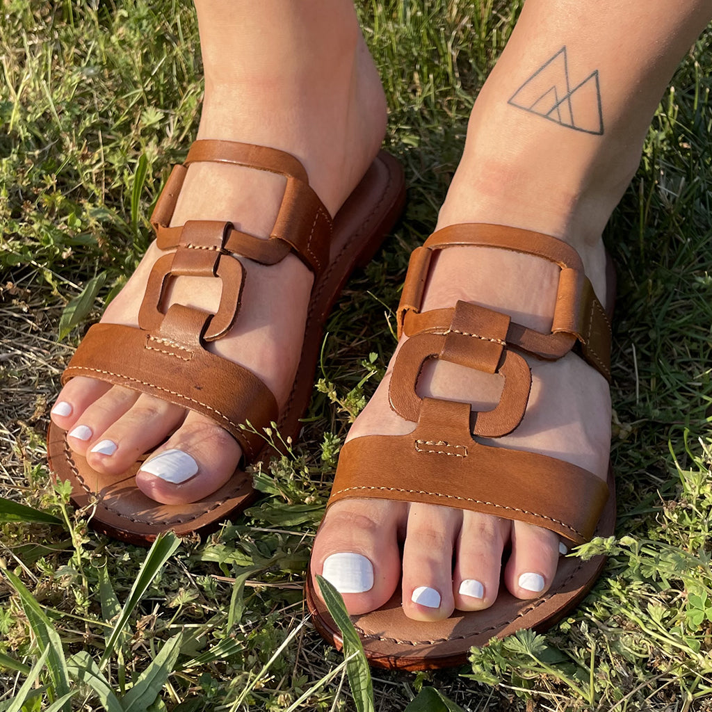 Roma Sandal Dark leather