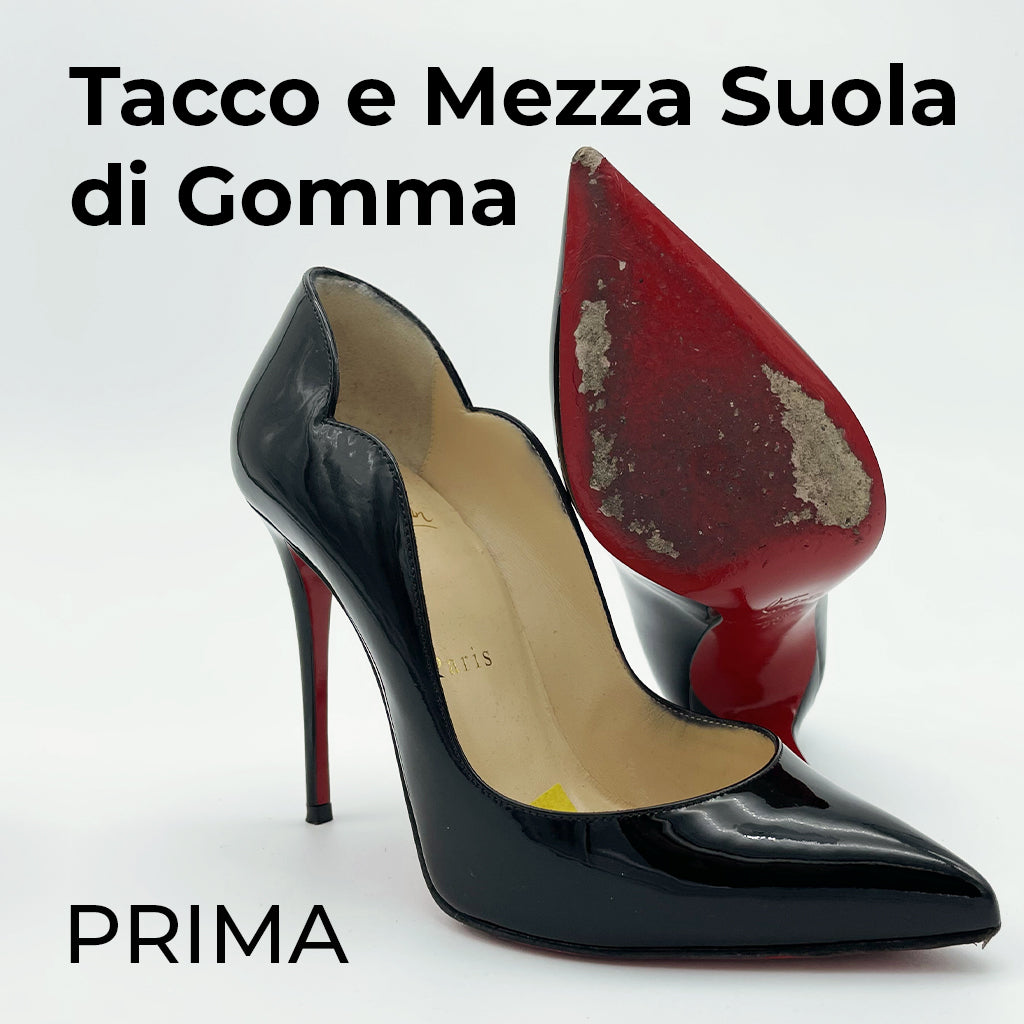 Tacco e Mezza Suola di Gomma Decollette