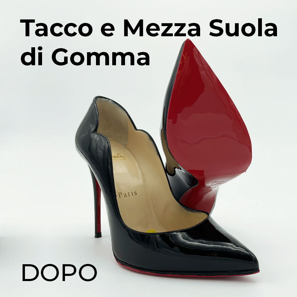 Tacco e Mezza Suola di Gomma Decollette